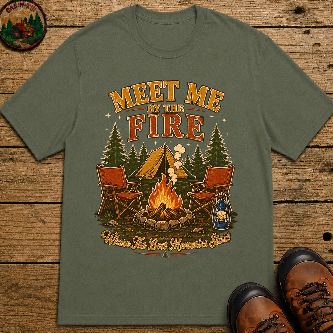 Meet Me By The Fire T-Shirt - Moss