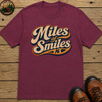 Miles of Smiles — Vintage Road Trip and Hiking Tee - Berry