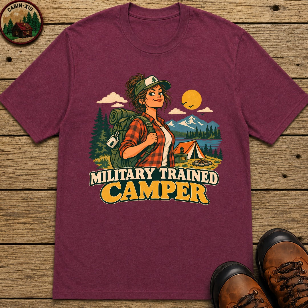 Military Trained Camper (Female) T-Shirt - Berry