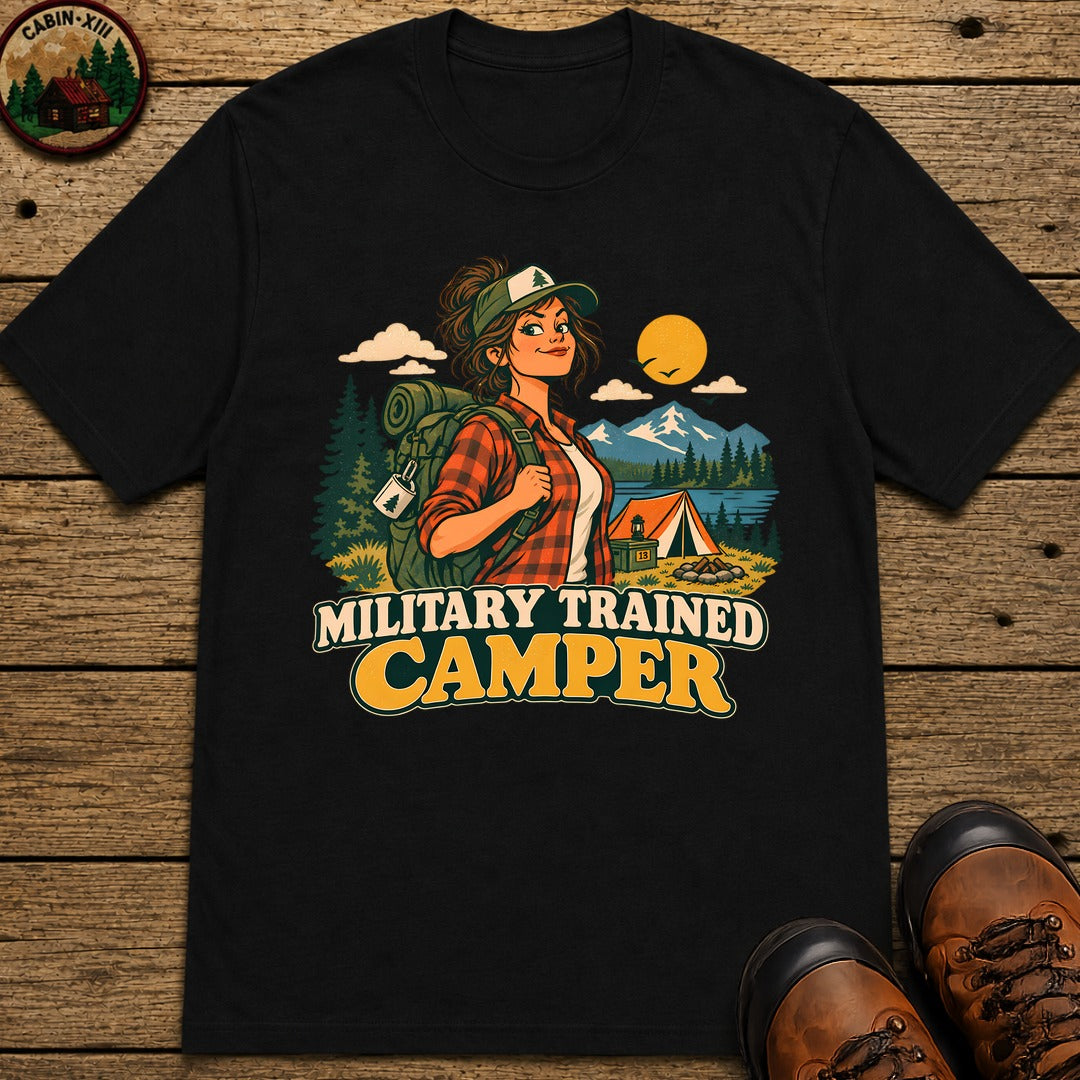 Military Trained Camper (Female) T-Shirt - Black