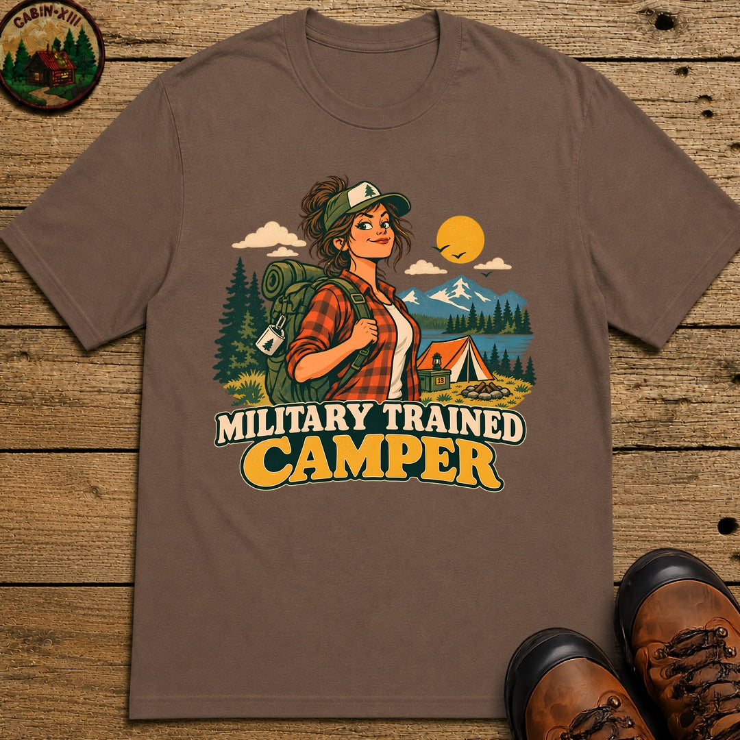 Military Trained Camper (Female) T-Shirt - Espresso