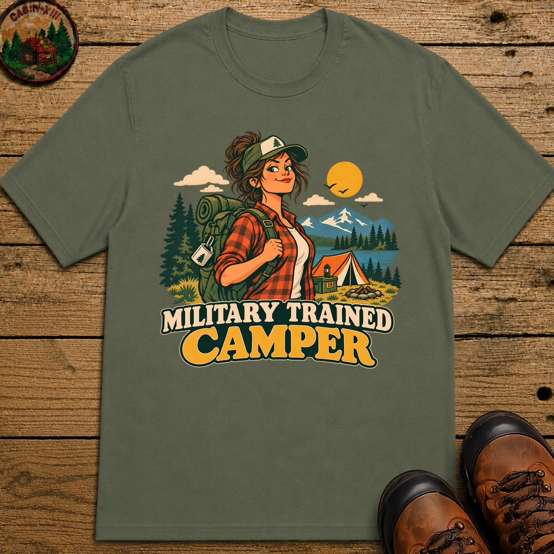 Military Trained Camper (Female) T-Shirt - Moss