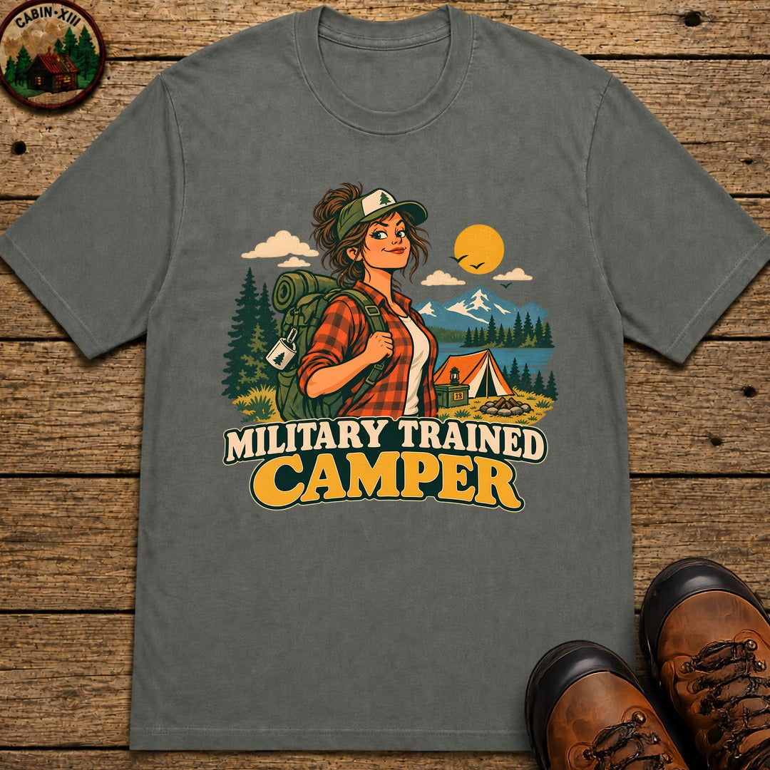 Military Trained Camper (Female) T-Shirt - Pepper