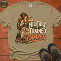 Military Trained Camper (Female) V2 T-Shirt - Khaki