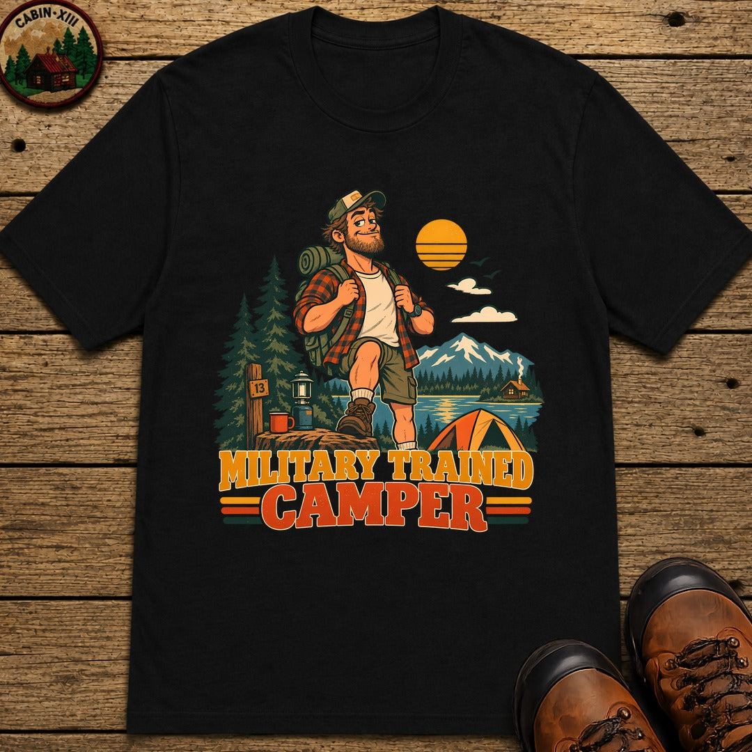 Military Trained Camper (Male) T-Shirt - Black