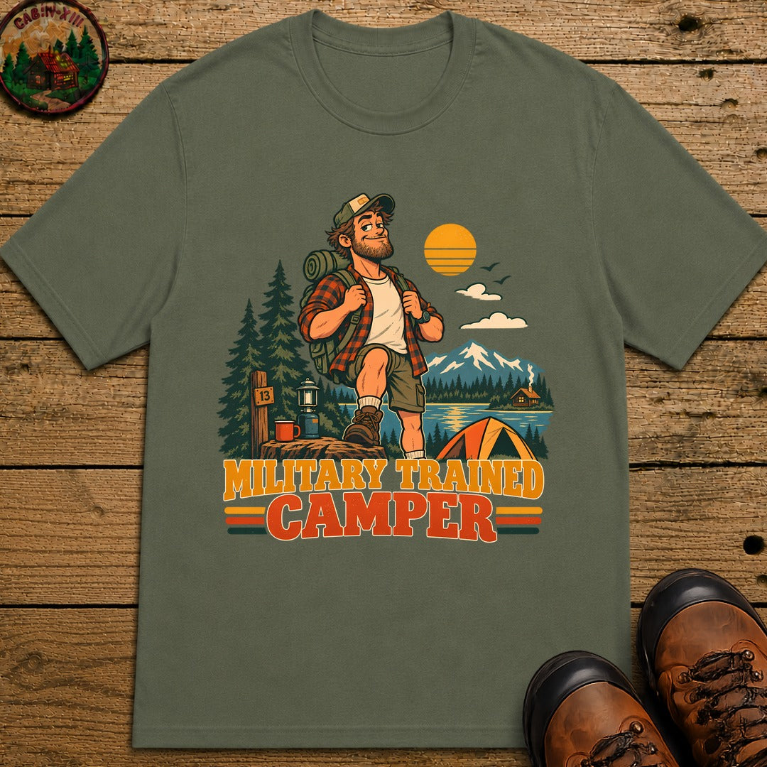 Military Trained Camper (Male) T-Shirt - Moss
