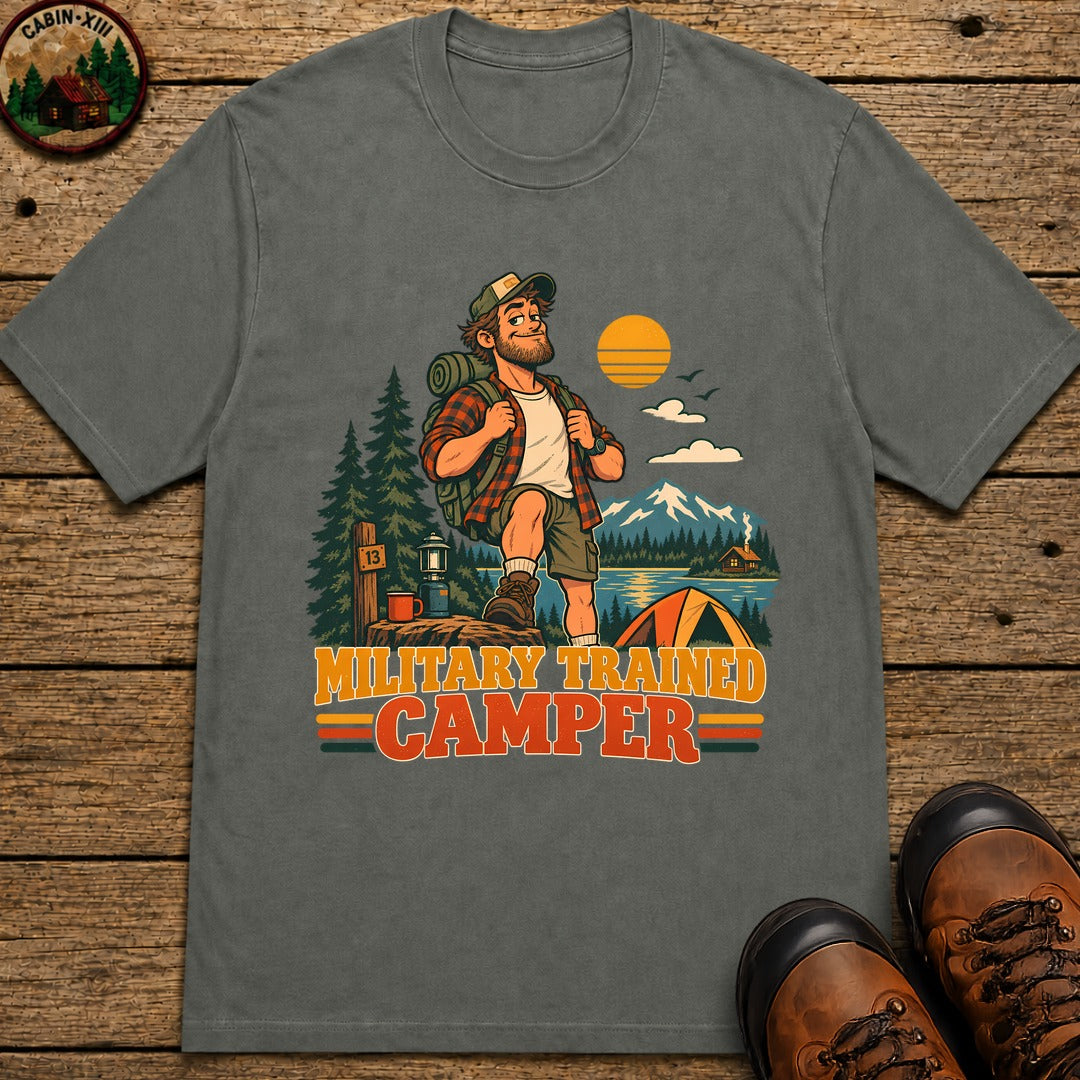 Military Trained Camper (Male) T-Shirt - Pepper