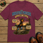 Miniature Pinscher Camp Dog - Tiny Sheriff Energy Tee - Berry