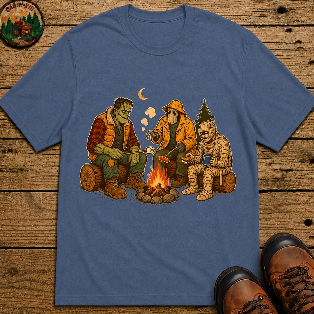 Monster'S Camping T-Shirt - Blue Jean
