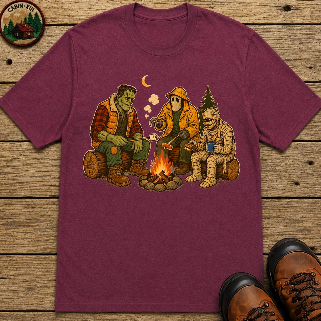 Monster'S Camping T Shirt - Berry