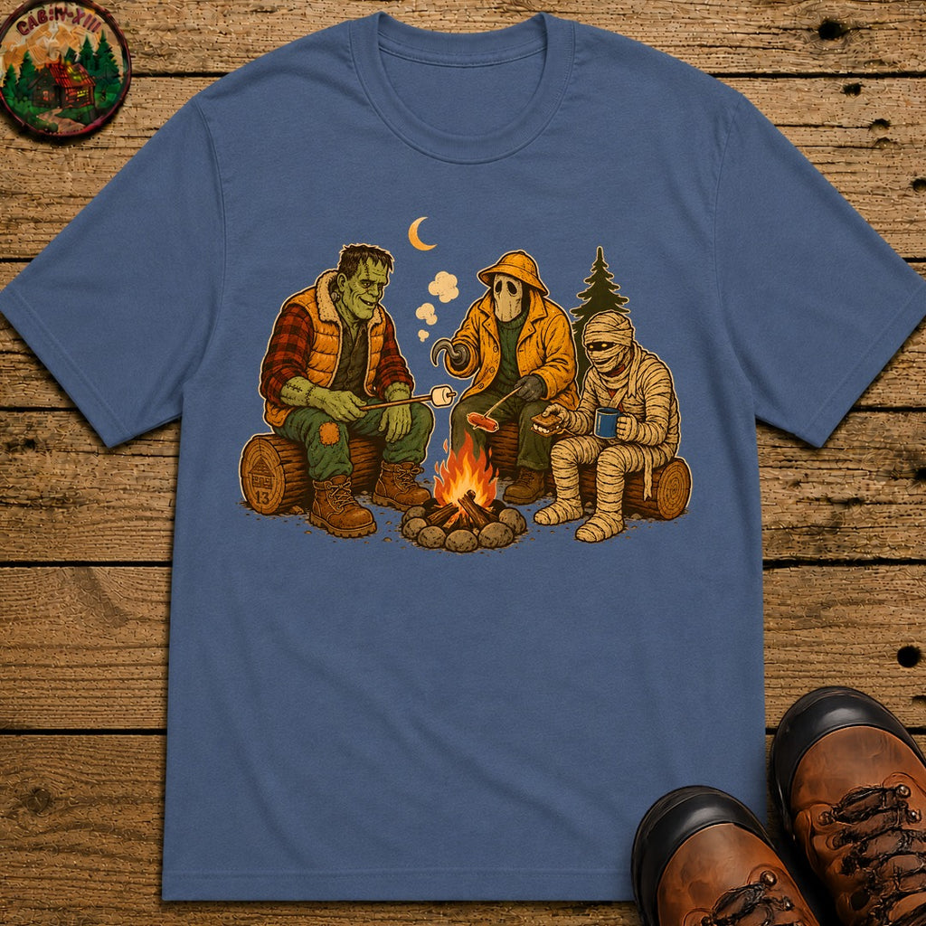 Monster'S Camping T Shirt - Blue Jean