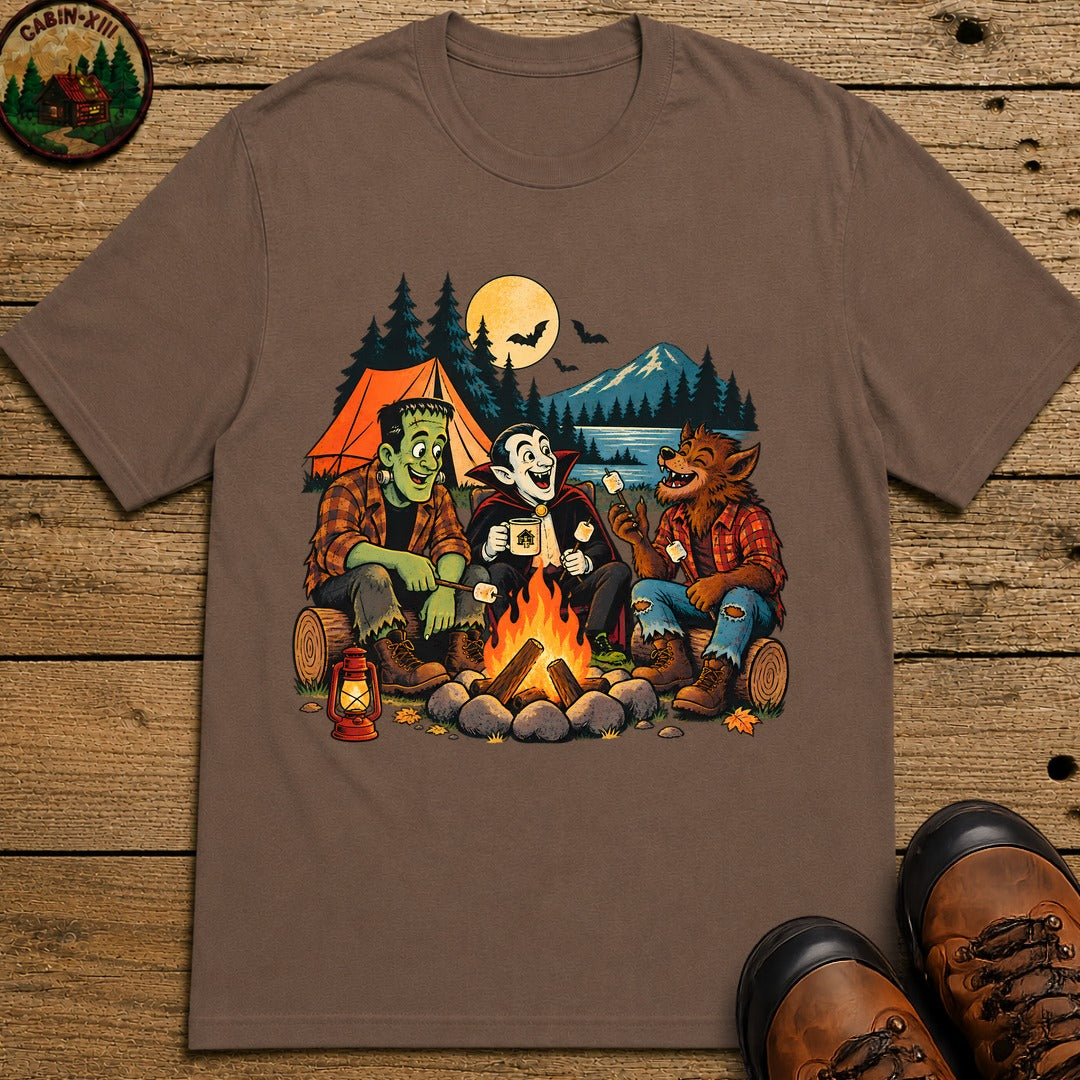 Monster's Camping T-Shirt - Espresso