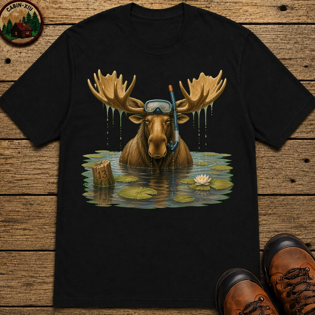 Moose With A Snorkel T-Shirt - Black