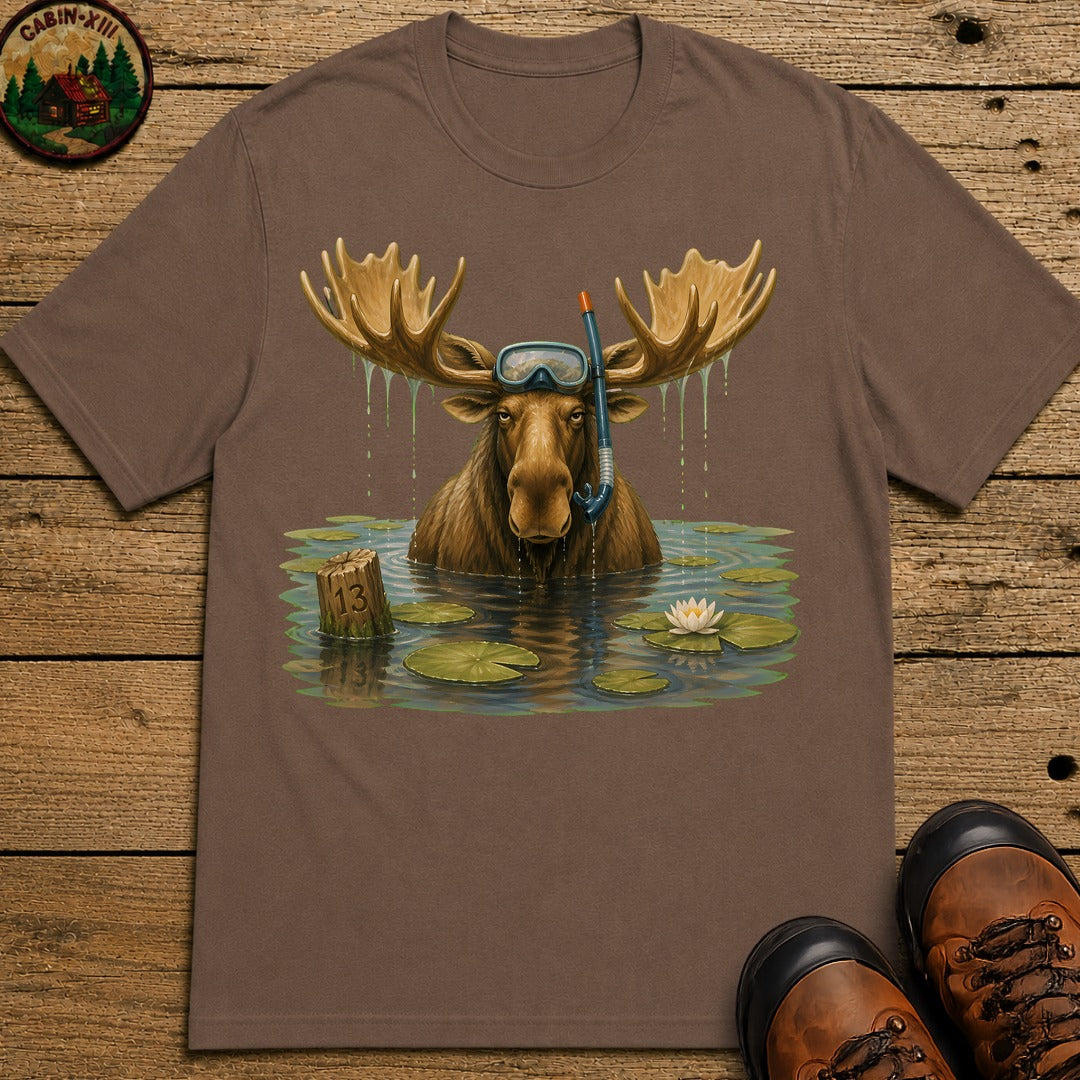 Moose With A Snorkel T-Shirt - Espresso