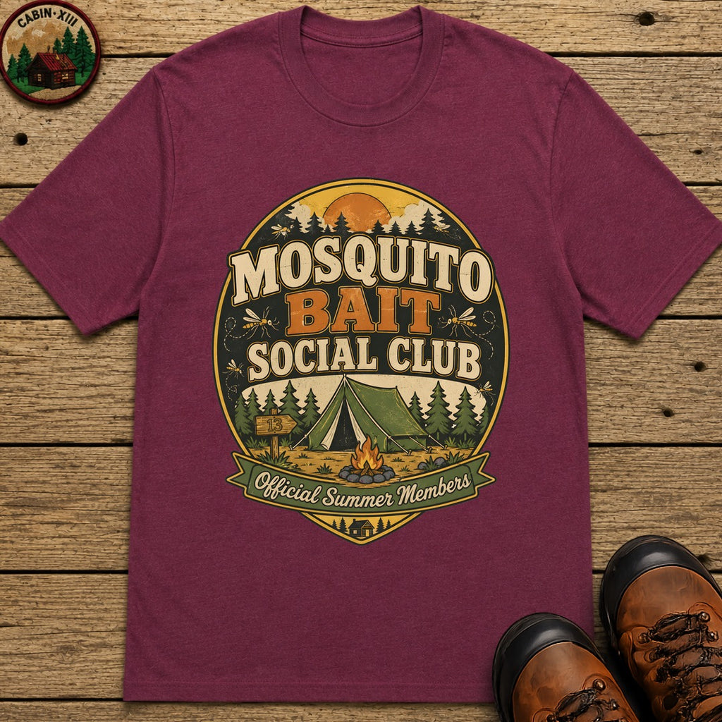 Mosquito Bait Social Club T Shirt - Berry