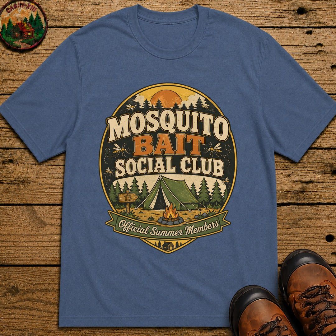 Mosquito Bait Social Club T Shirt - Blue Jean
