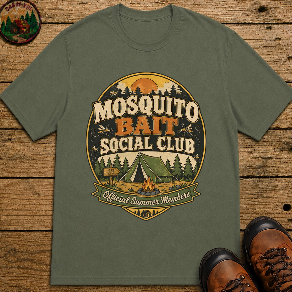 Mosquito Bait Social Club T Shirt - Moss