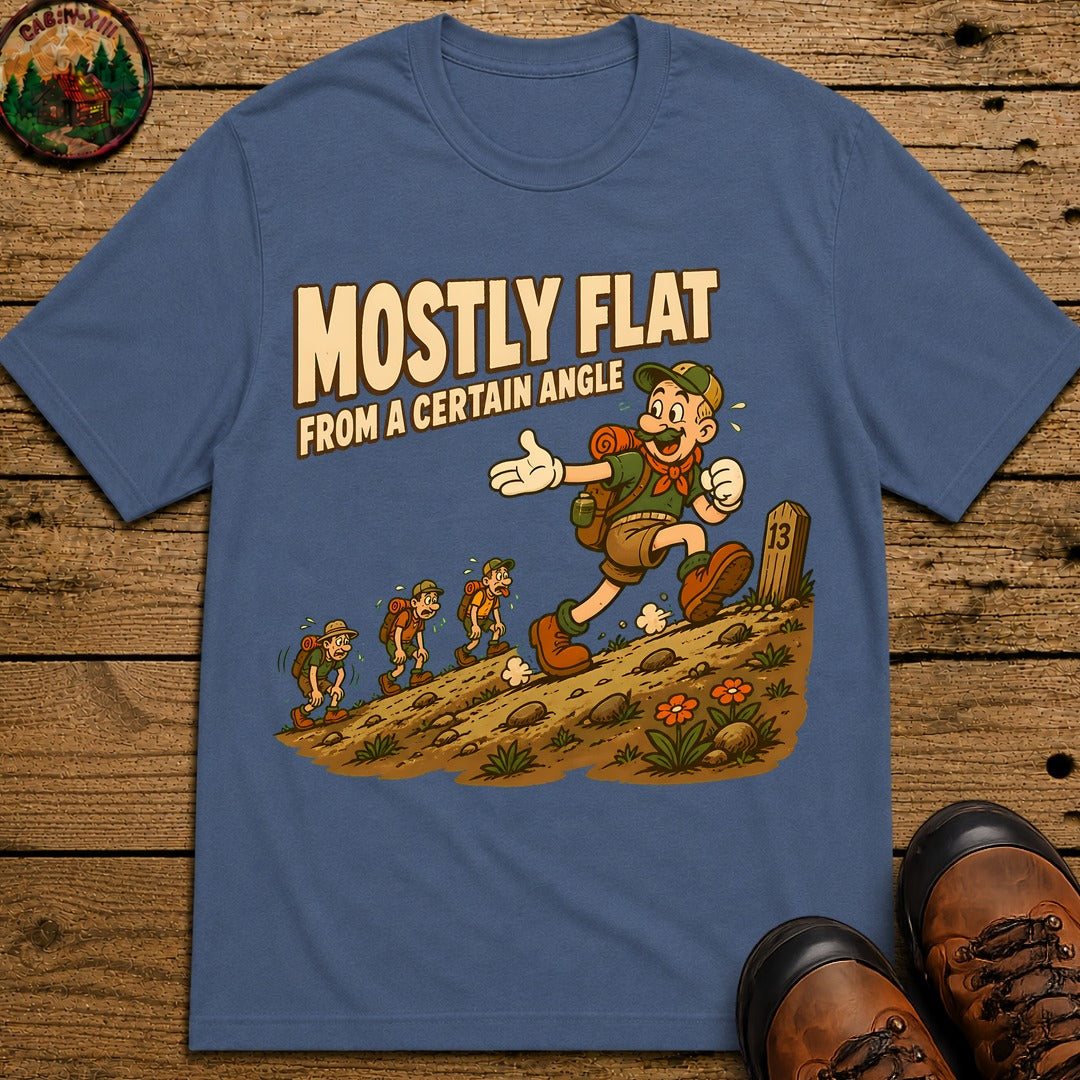 Mostly Flat T-Shirt - Blue Jean