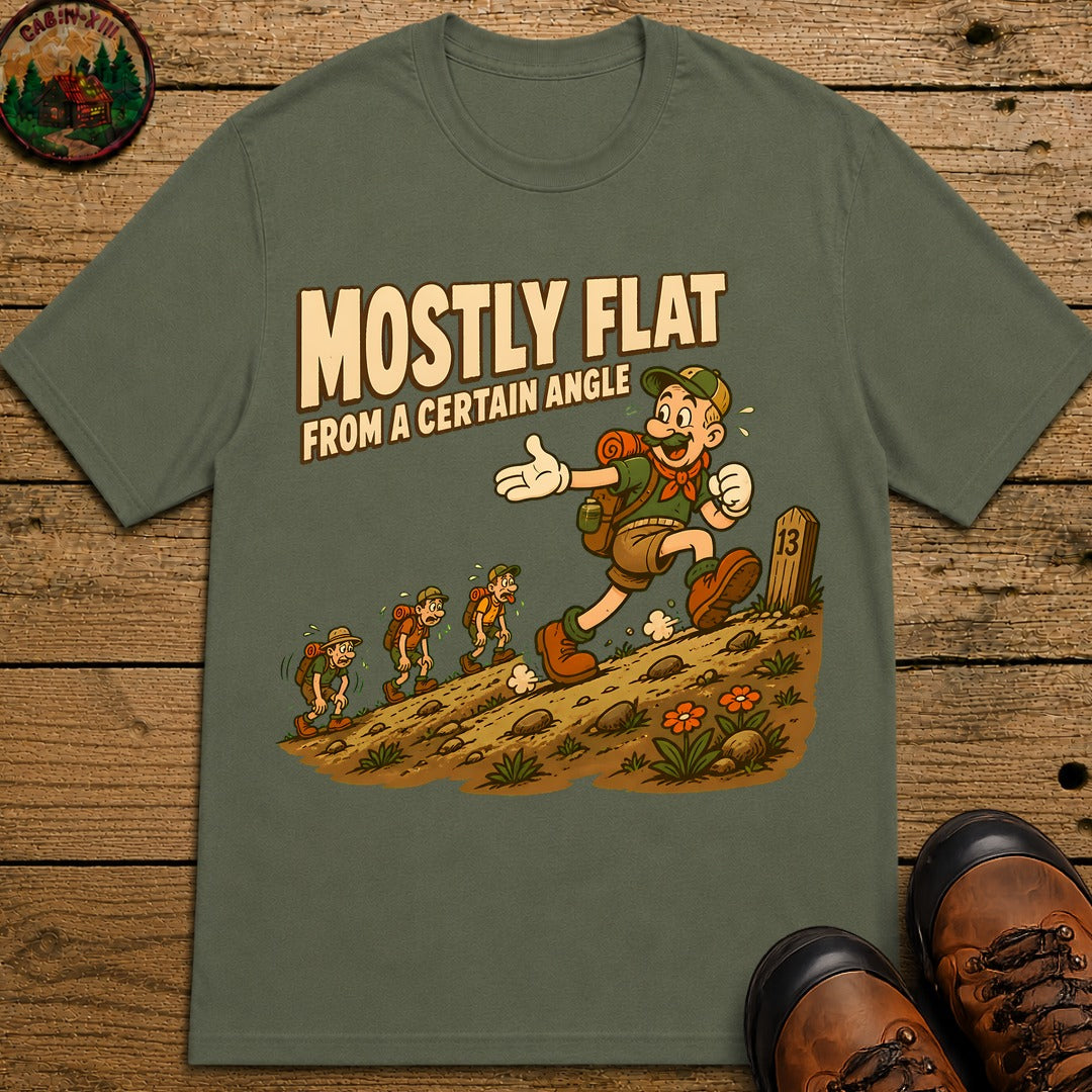 Mostly Flat T-Shirt - Moss