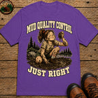 Mud Quality Control Just Right — Funny Outdoor Camping Tee - Grape