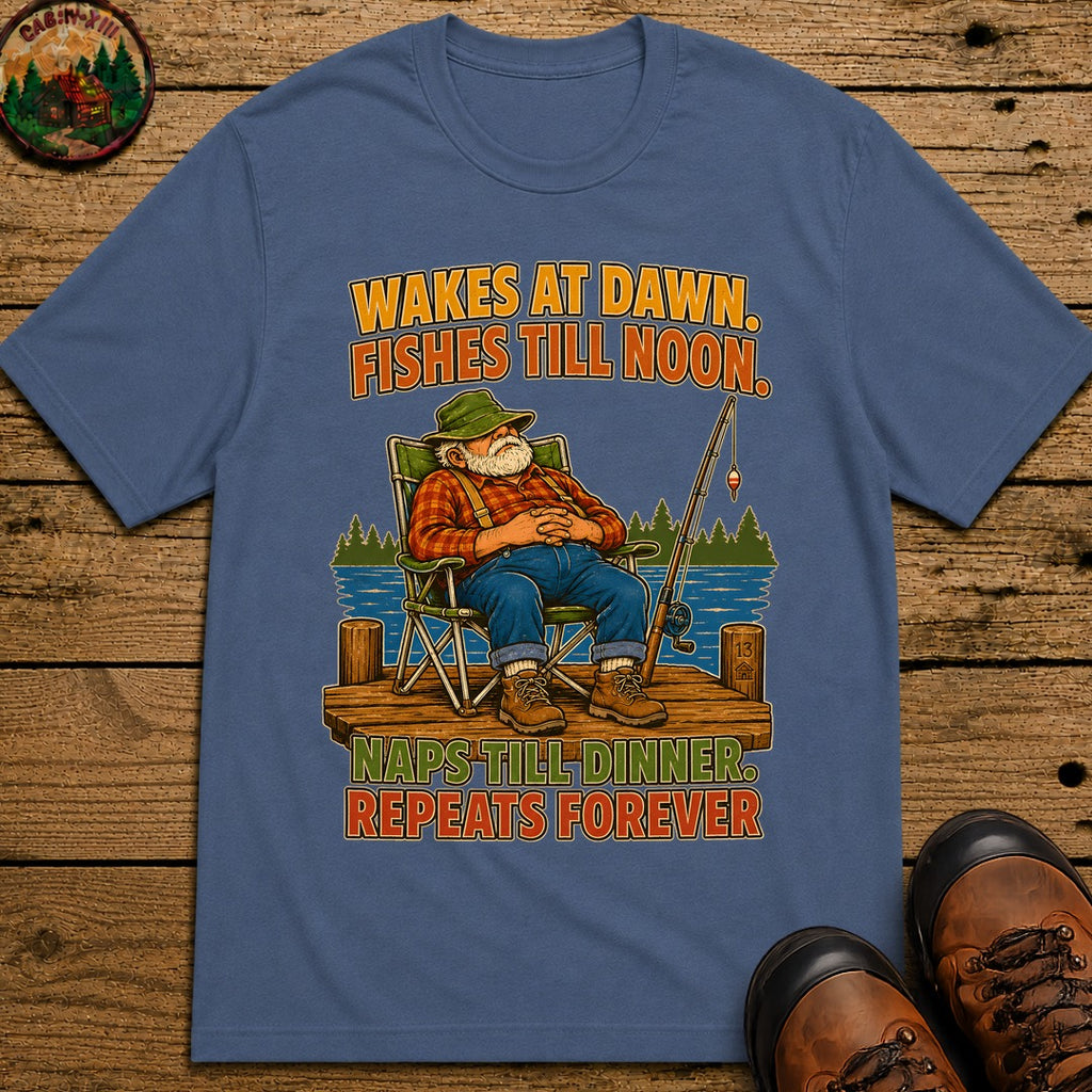 Naps Til Dinner T Shirt - Blue Jean