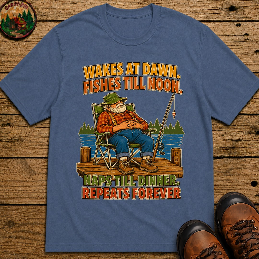 Naps Til Dinner T Shirt - Blue Jean