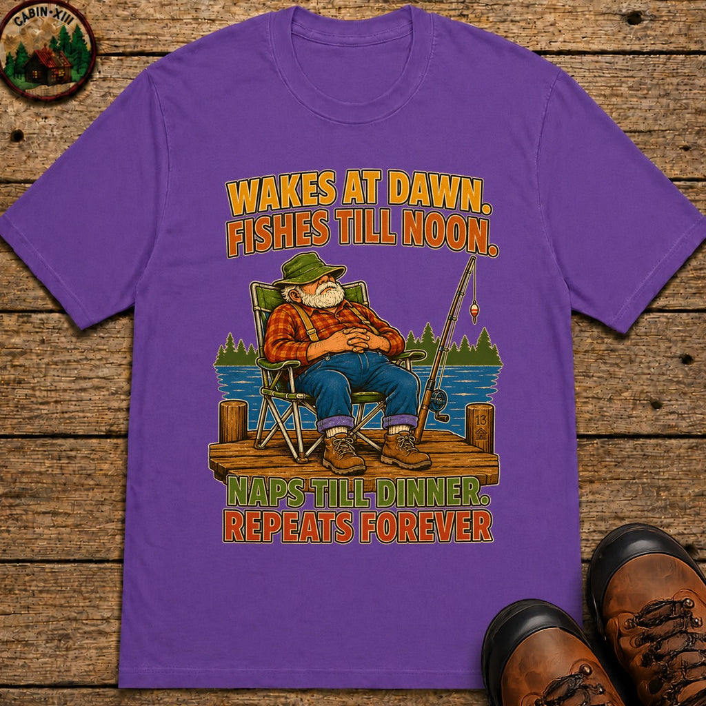 Naps Til Dinner T Shirt - Grape