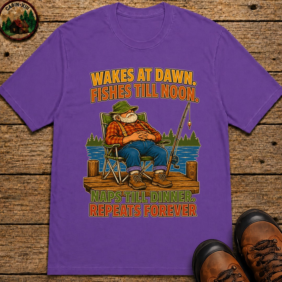 Naps Til Dinner T Shirt - Grape