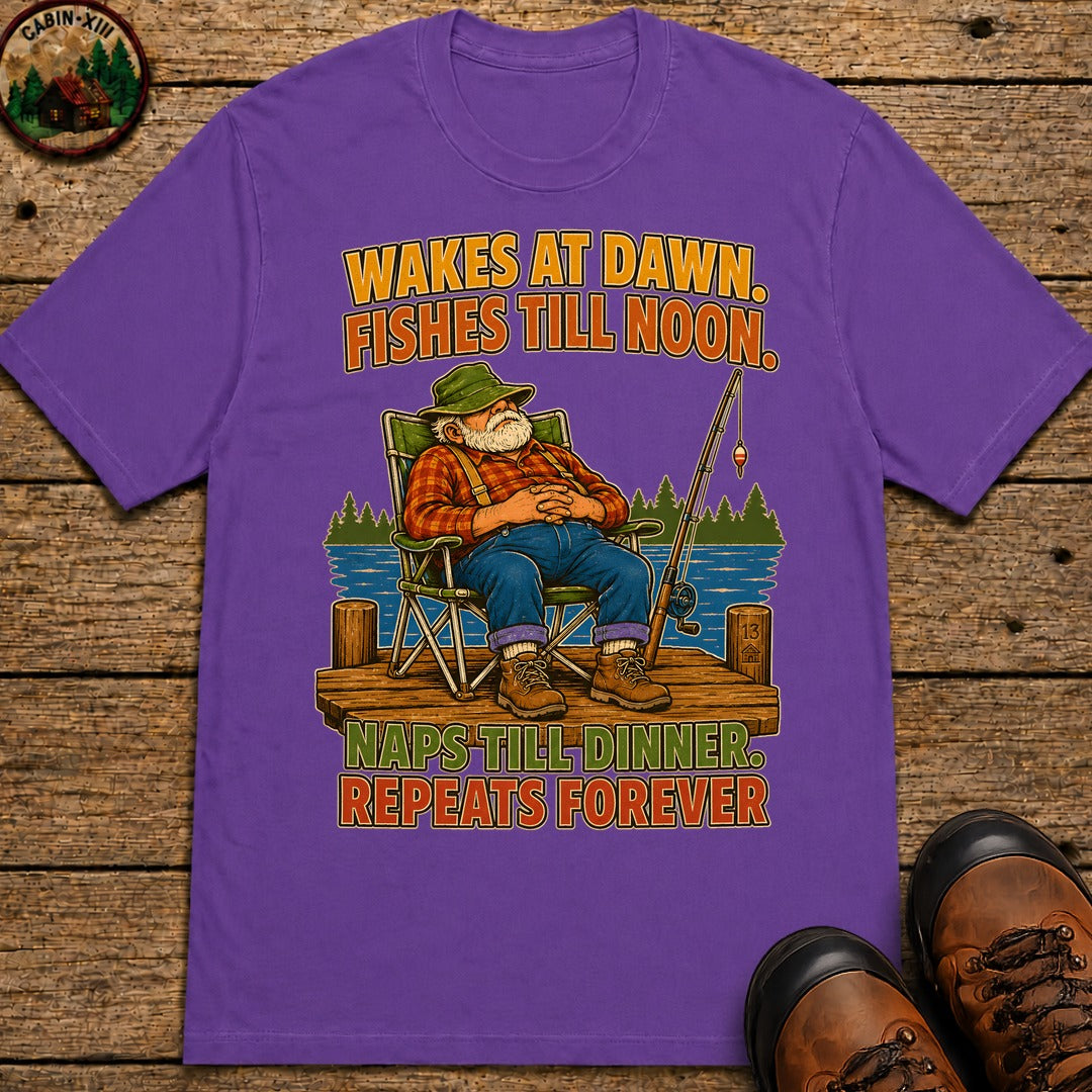 Naps Til Dinner T Shirt - Grape