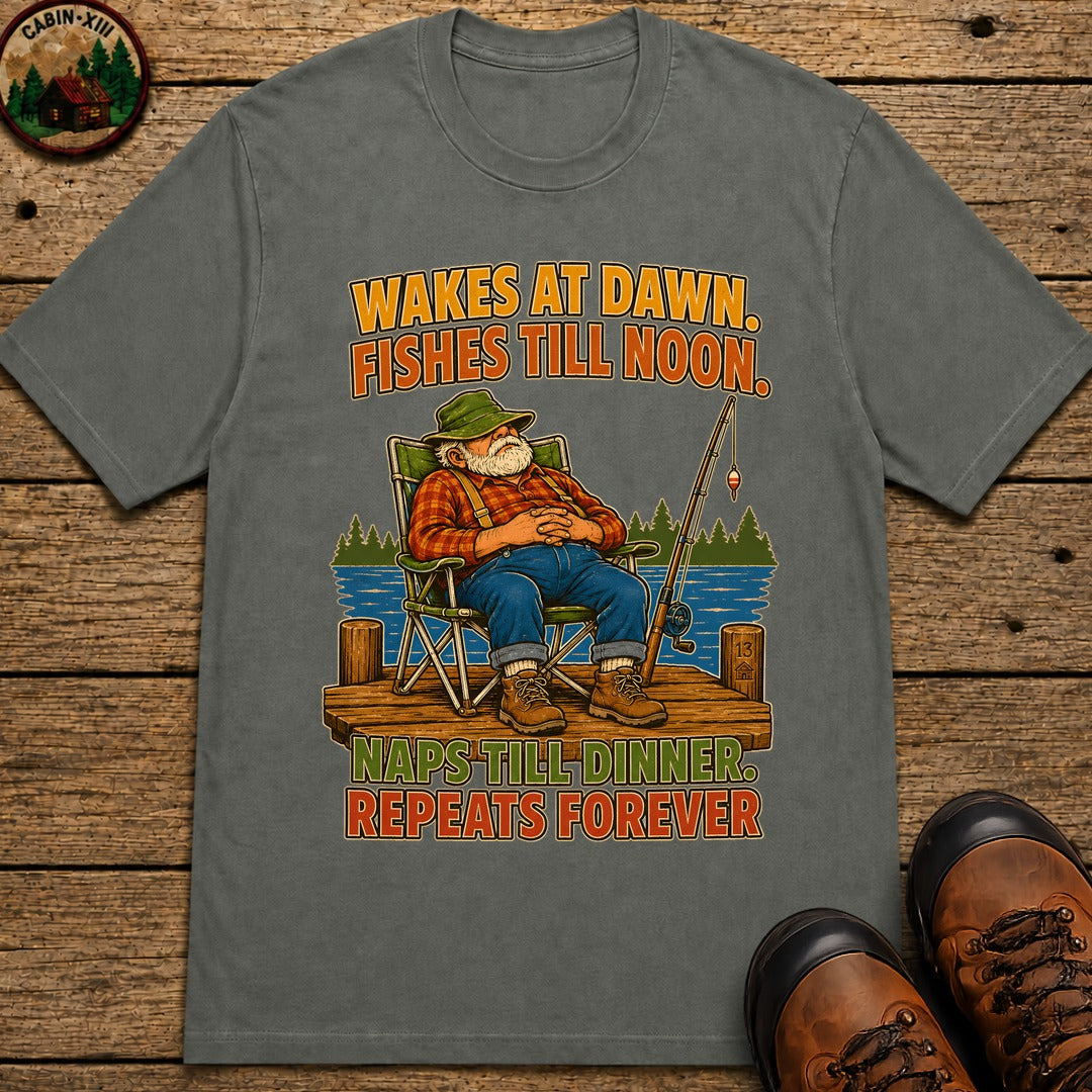 Naps Til Dinner T Shirt - Pepper