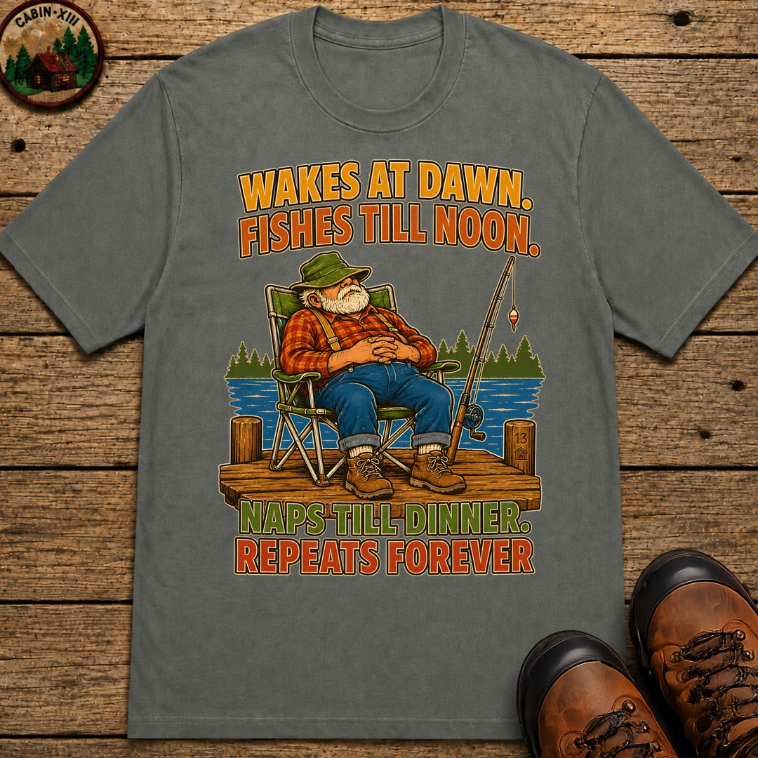 Naps Til Dinner T Shirt - Pepper
