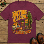 Nature Called T-Shirt - Berry