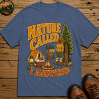 Nature Called T-Shirt - Blue Jean