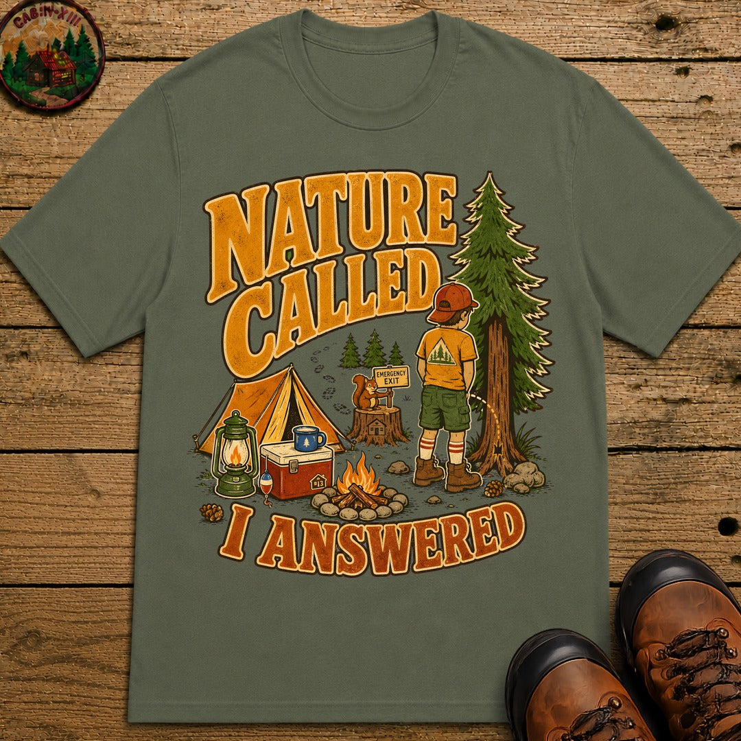 Nature Called T-Shirt - Moss