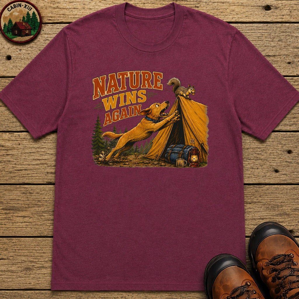 Nature Wins Again T-Shirt - Berry
