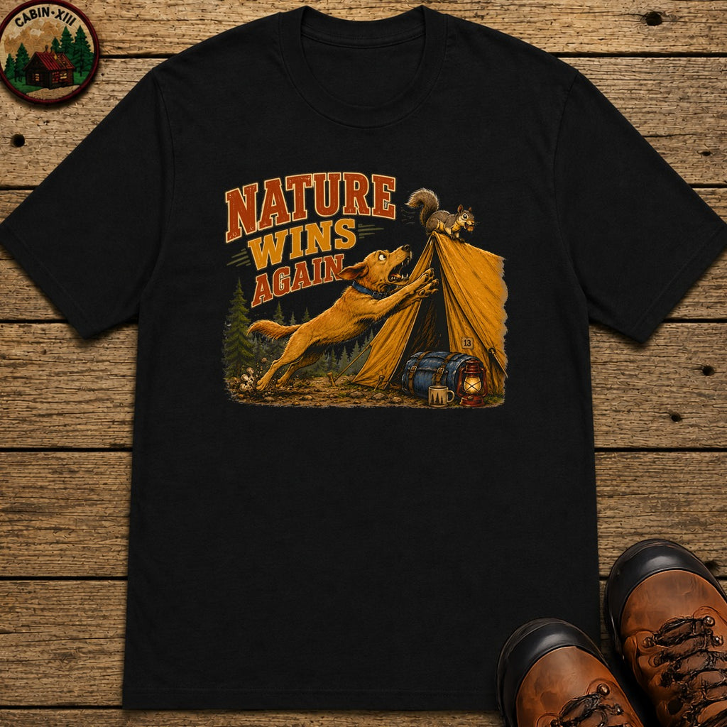 Nature Wins Again T-Shirt - Black