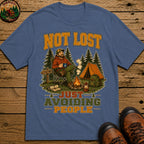 Not Lost Just Avoiding People T-Shirt - Blue Jean