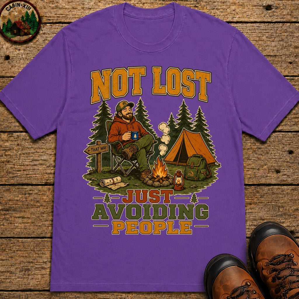Not Lost Just Avoiding People T-Shirt - Grape
