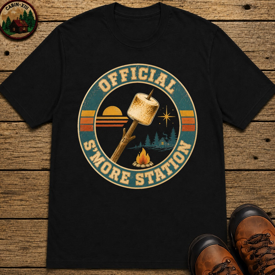 Official S'More Station T Shirt - Black