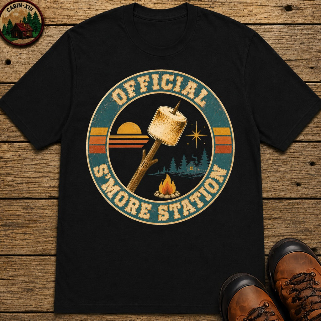 Official S'More Station T Shirt - Black