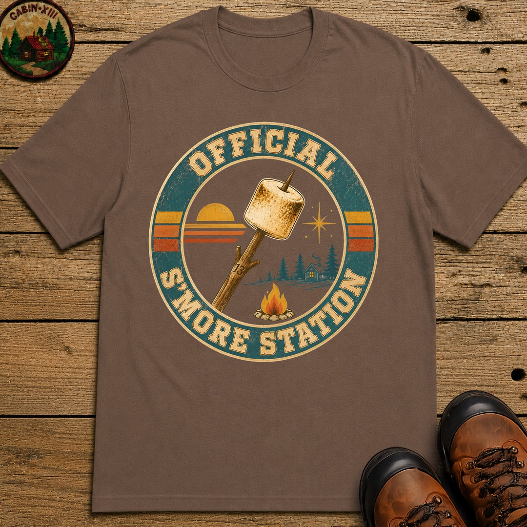 Official S'More Station T Shirt - Espresso