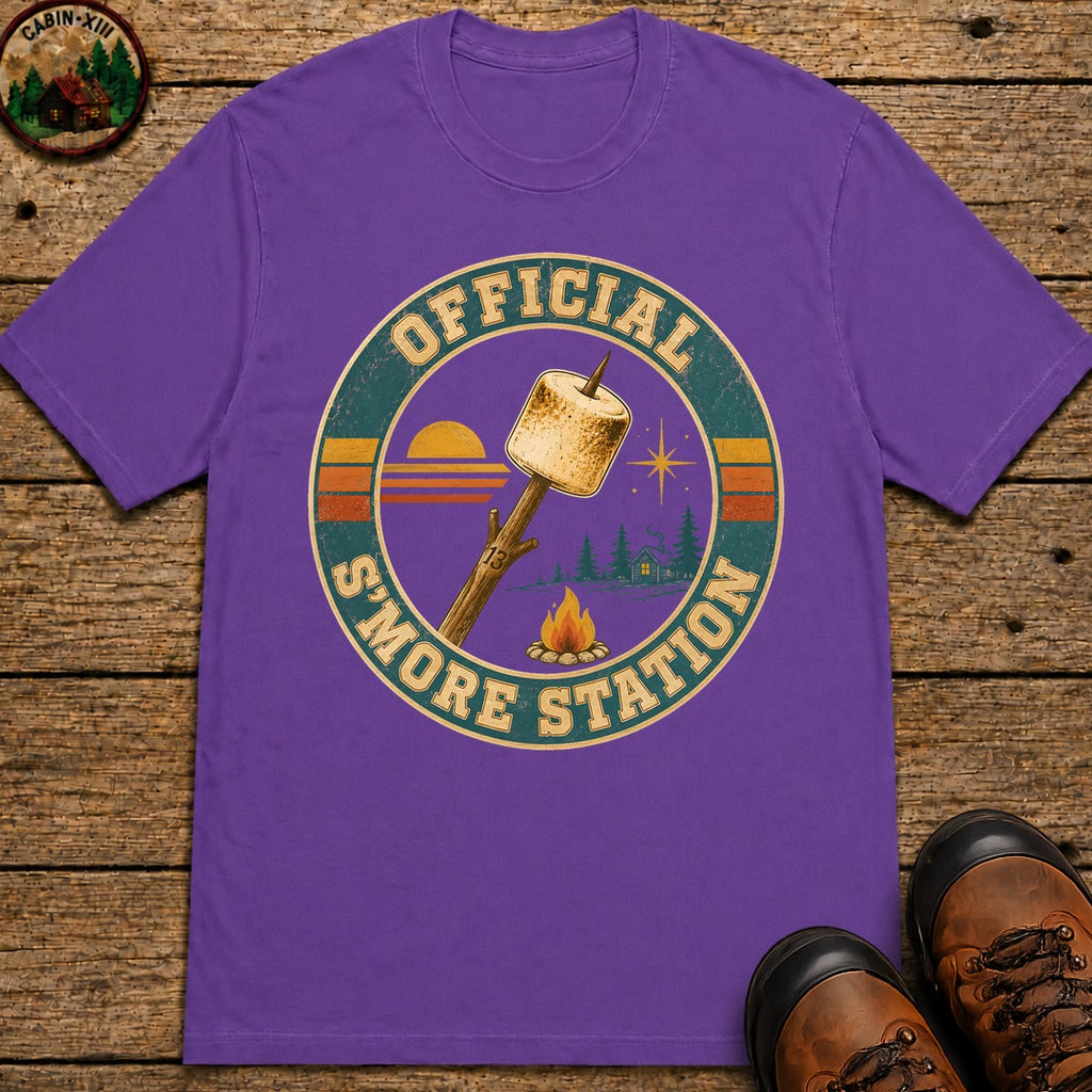 Official S'More Station T Shirt - Grape