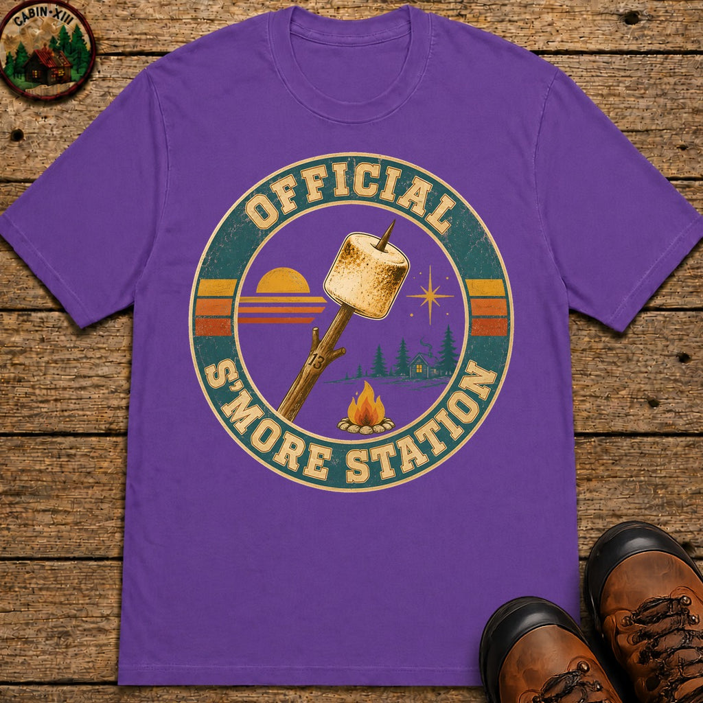 Official S'More Station T Shirt - Grape