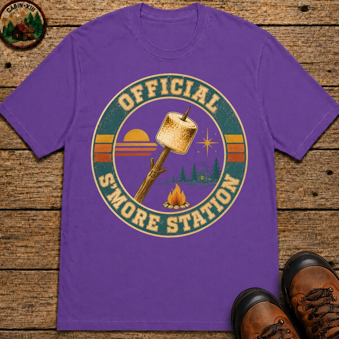 Official S'More Station T Shirt - Grape