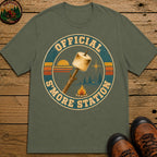 Official S'More Station T Shirt - Moss