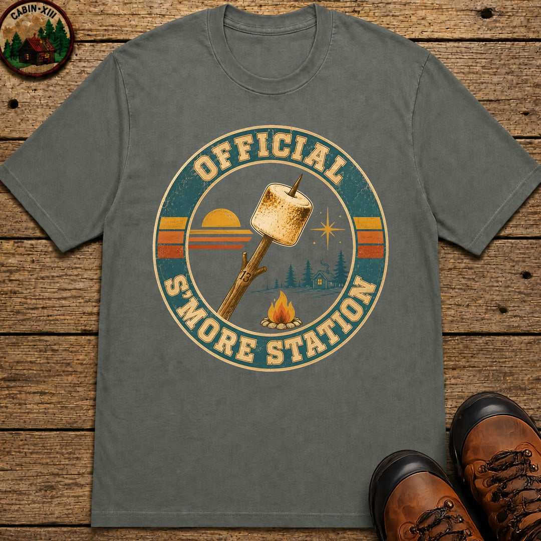 Official S'More Station T Shirt - Pepper