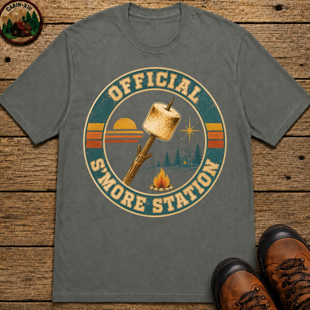 Official S'More Station T Shirt - Pepper