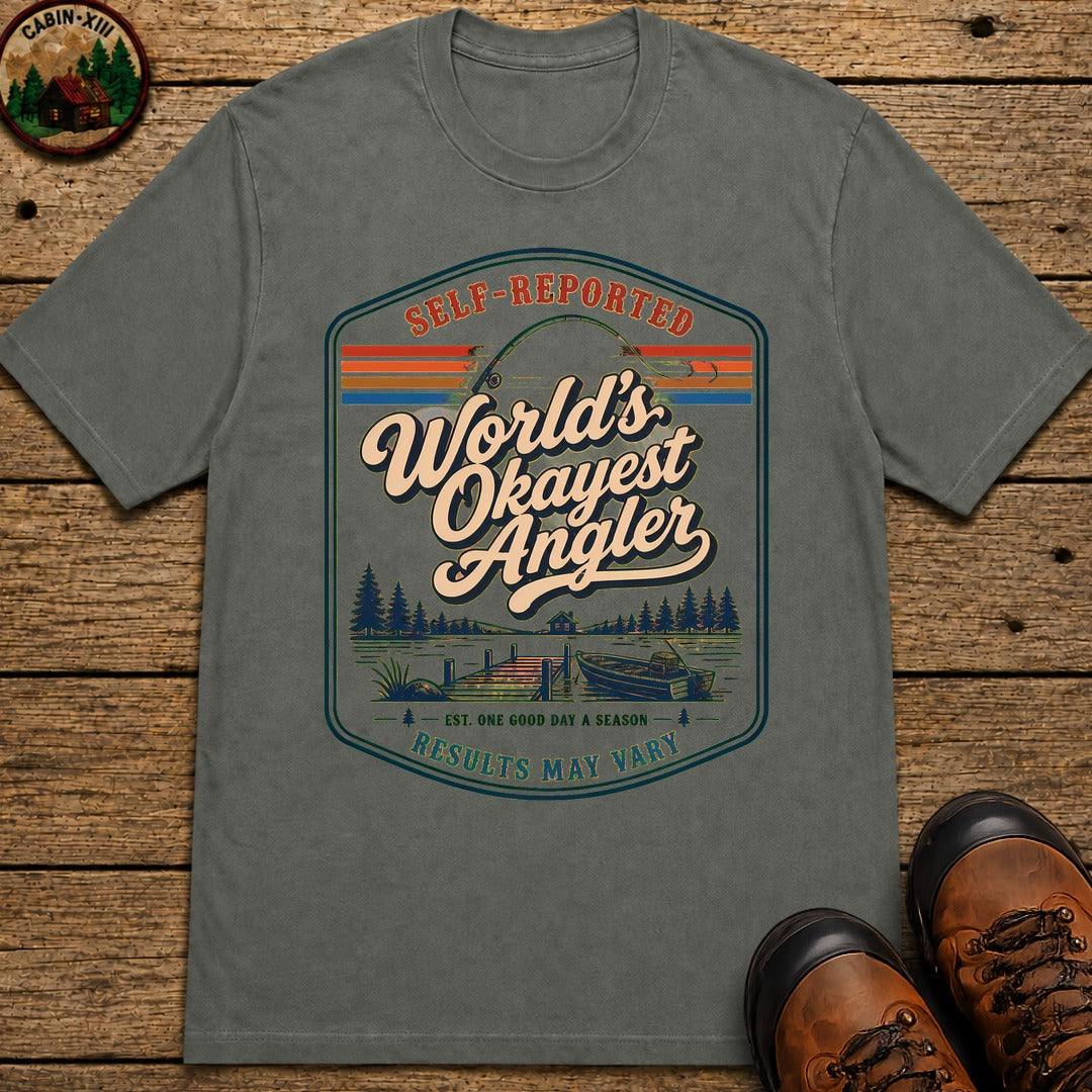 Okayest Angler T-Shirt - Pepper