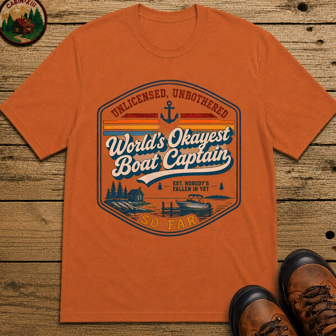 Okayest Boat Captain T-Shirt - Yam
