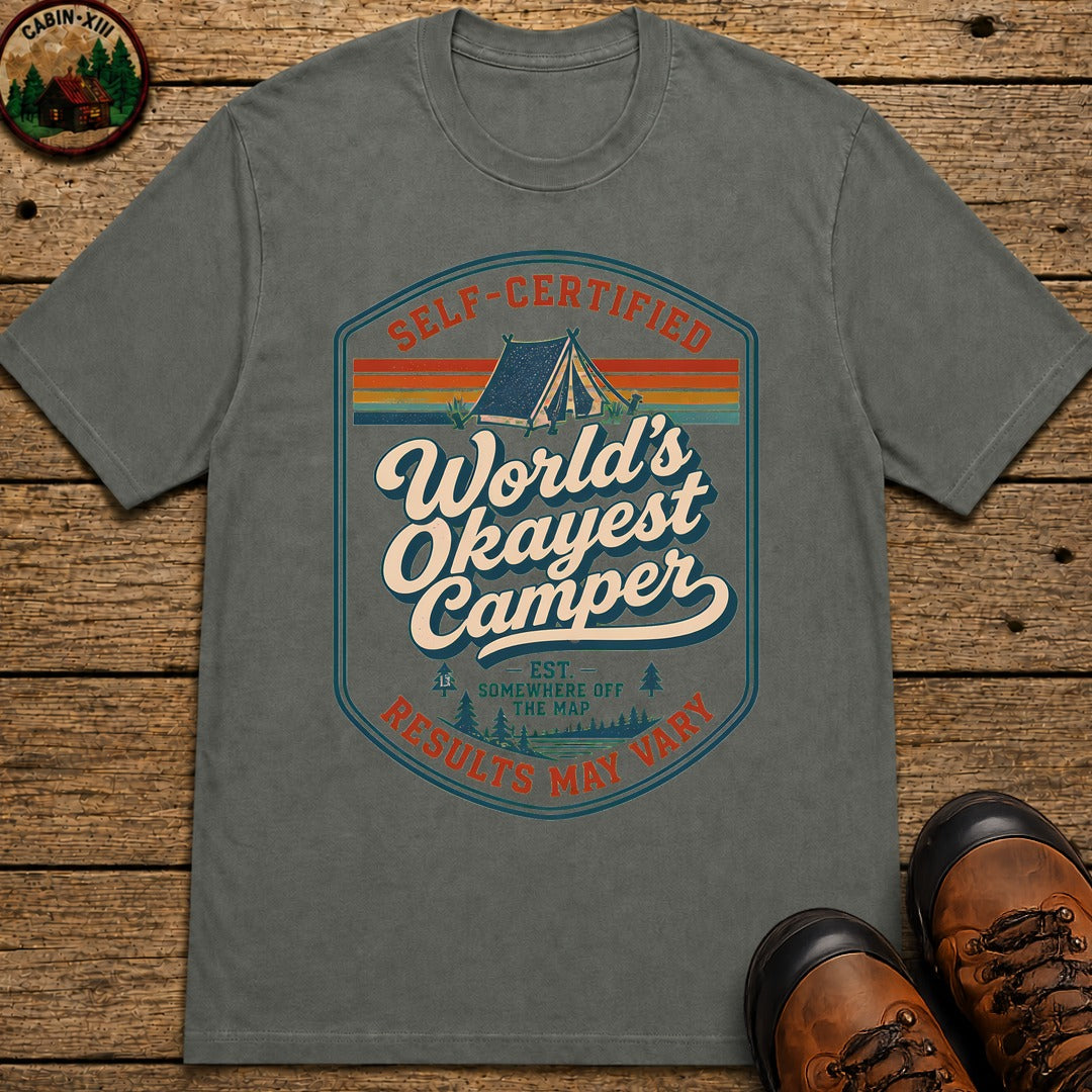 Okayest Camper T-Shirt - Pepper
